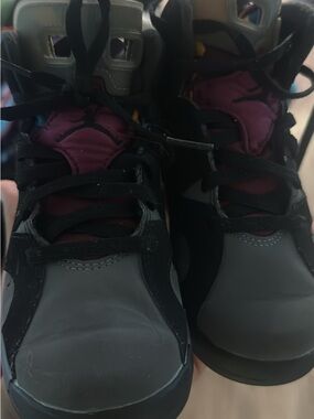 Kids Jordan 6 13c Black and Burgundy High-Top Sneakers